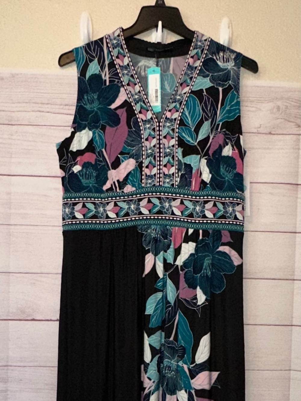 Maggy London Brand Womens Size 14W NWT Print Maxi Dress